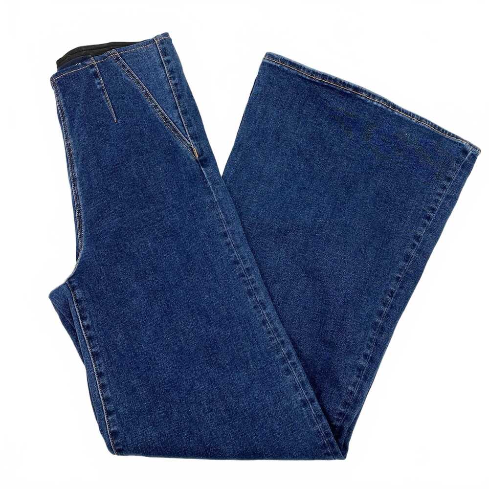 Veronica Beard Dark Wash Joplin Wide Flare Jeans | Women’s Size S